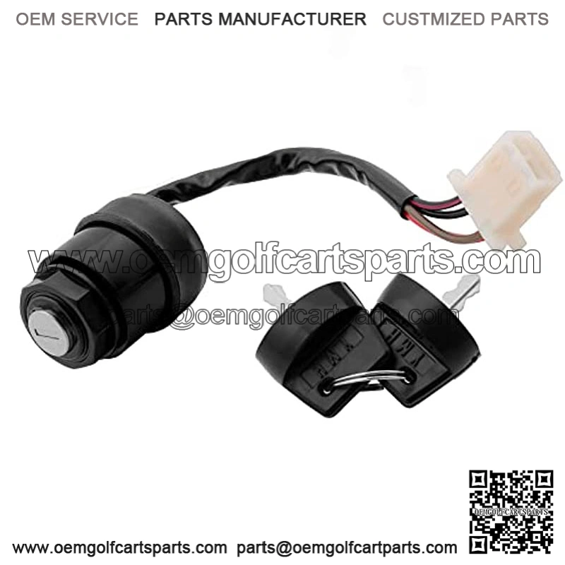 Ignition Key Switch Assembly for Yamaha G19 G22 Golf Carts - Replaces #JR1-82510-02-00