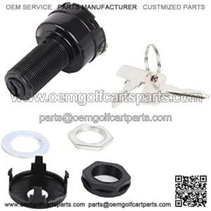 Golf Cart Key Switch Kit Ignition Switch Starter Fits 36V/48V DS Electric Club Car 1996+ 101826201