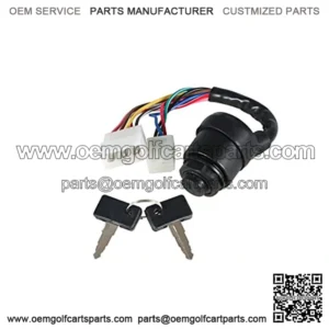 Golf Cart Ignition Switch with Keys Replacement for Golf Cart G1 1979-1989 J17-82508-20