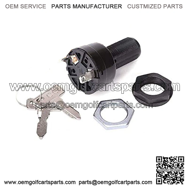 Golf Cart Starter Ignition Key Switch for Club Car Precedent Ignition Switch Electric 2004+ 2 Terminal 1025086-01 102508601