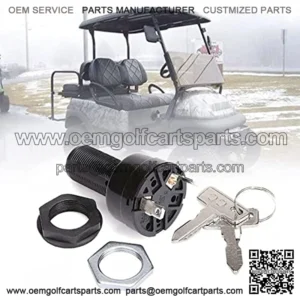 Golf Cart Ignition Switch Key for Club Car Precedent Electric 2004-UP with 2-PIN 2 Keys 102508601