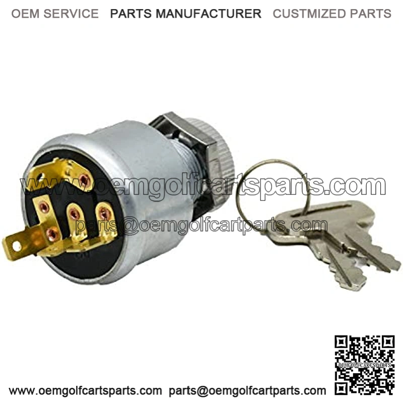 Key Ignition Switch 33639-G01 33639G01 33639G03 Replacement for EZGO Key Starter 4 Terminal 81+ Gas Electric