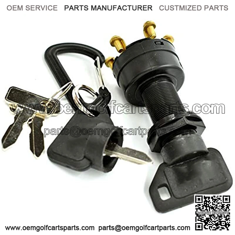 Starter Ignition Key Switch Replaces Club Car 1996-2002 Turf, Carryall I & II DS, XRT, w/ 4 Keys, Clubcar