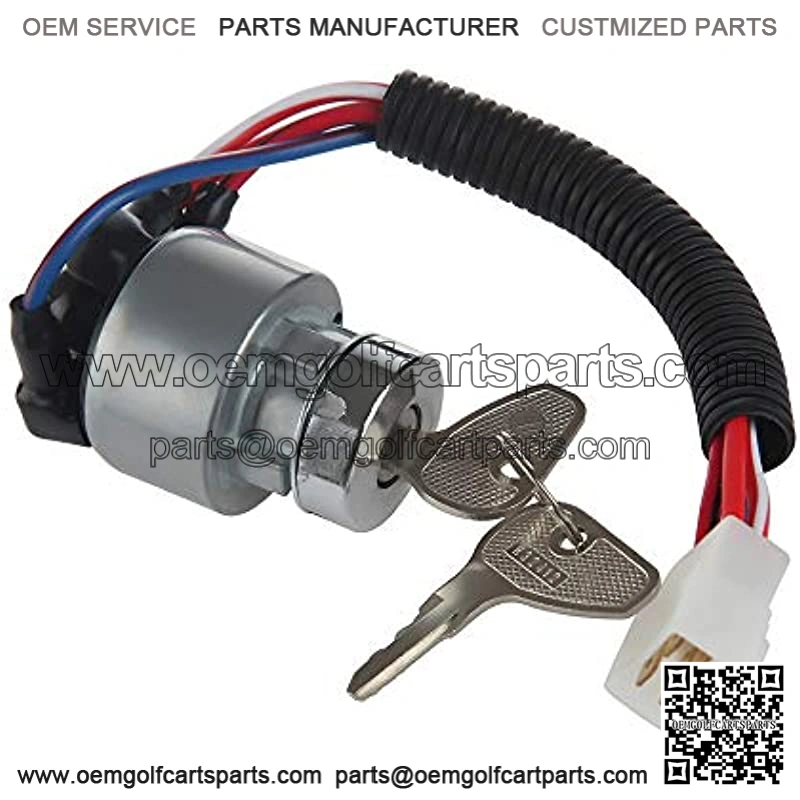 TC020-31820 Ignition Starter Switch with 4 Position 5 Termials 2 Keys Replacemebt for Tractor,B2150,M6800,M4900,BX2200,B1700E,13750,KX91-3,14150,13010, L2800F,L4400F,MX5000F