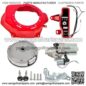 Electric Start Kit Only Compatible with Predator 212 with Non-hemi Head,Honda GX160 5.5HP GX200 6.5HP Switch Starter Motor Ignition FlyWheel Fan Cover