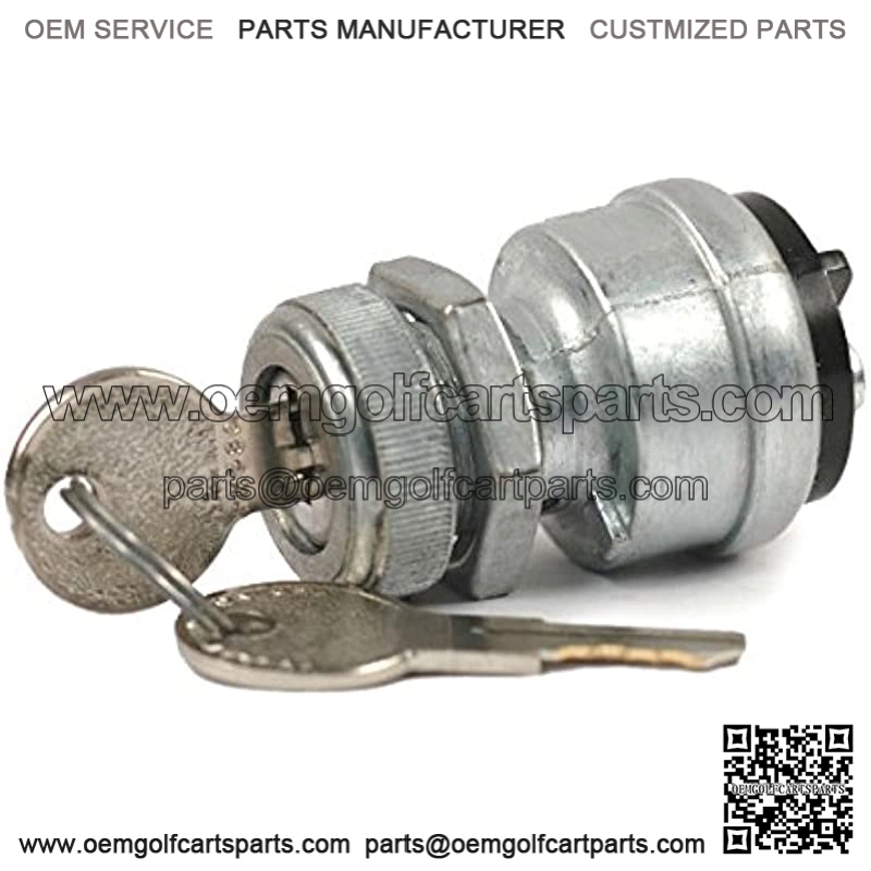 Universal 3 Position Ignition Switch With Keys Accessory-Off-On Uses #8 Ring Terminals