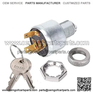 Golf Cart Key Switch for EZGO 33639G01, Ignition Switch for EZGO Golf Cart with Lights (Standard Key)