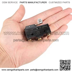 Golf Cart Accelerator Micro Switch,3 Terminal Micro Switch with Roller for EZGO (Gas 1983-1994) TXT Marathon Golf Carts,relpace OEM:10606G1, 10606G2, 17928G1, 31535G1