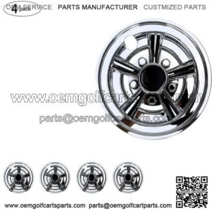 8 inch Golf Cart Wheel Covers Hub Caps for EZGO Club Car Yamaha Set of 4