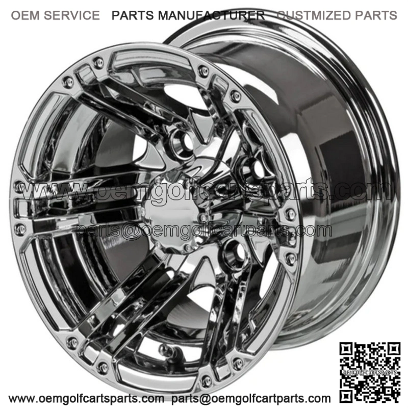 Revenge 10x7 Yukon Mirror Golf Cart Wheel 3:4 Offset