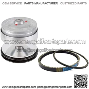 Drive Clutch Fit for Club Car Gas Golf Cart, DS Precedent Front Clutch U5000 RPM 5700 Nivel Metal CP0020 5700, with Belt