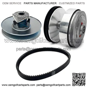 Golf Cart Drive Clutch, Driven Clutch Kit w/ Drive Belt for Club Car DS 1997-Up & Precedent 2004-UP