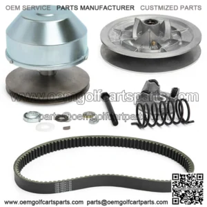 Drive Clutch + Driven Clutch + Belt Set for Yamaha G2-G22A 4 cycle Gas Golf Cart