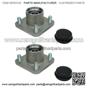 2x EZGO RXV Golf Cart Front Wheel Hub Kit Bearings Seals For 2008+ Models