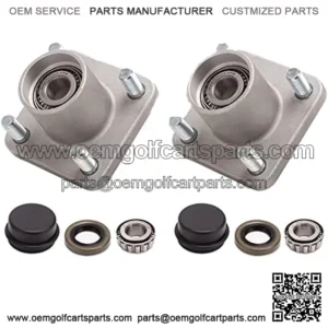 2 Pack Front Wheel Hub Assembly for Club Car DS Golf Cart 1974-2003, Replace OEM 1011892, 11011102, 1011153, 1011889, 1011894