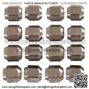 16 Pack of CHROME Metric Threaded Golf Cart Lug Nuts (for Yamaha Golf Carts, 12mm)