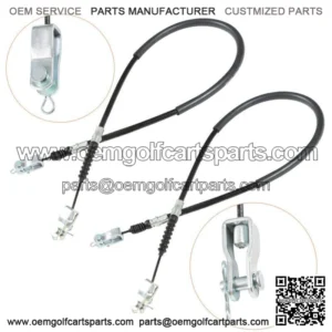 (2) For Club Car DS Brake Cable Set 1981-1999 Gas & Electric Golf Cart Parts 42"