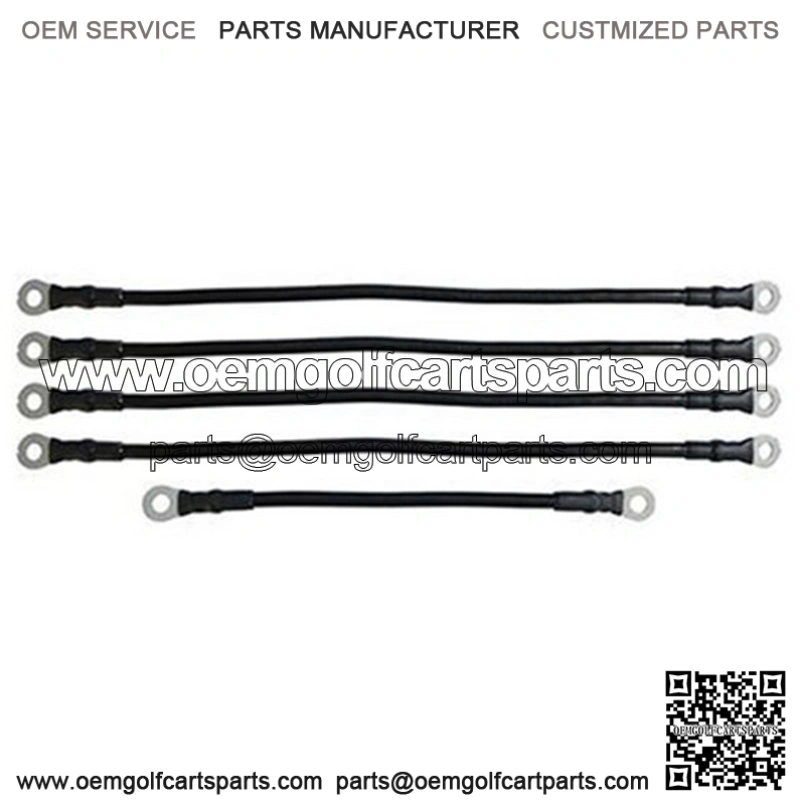 EZGO TXT 48V Battery Cables - 4-gauge - Includes (1) 7" and (4) 14"