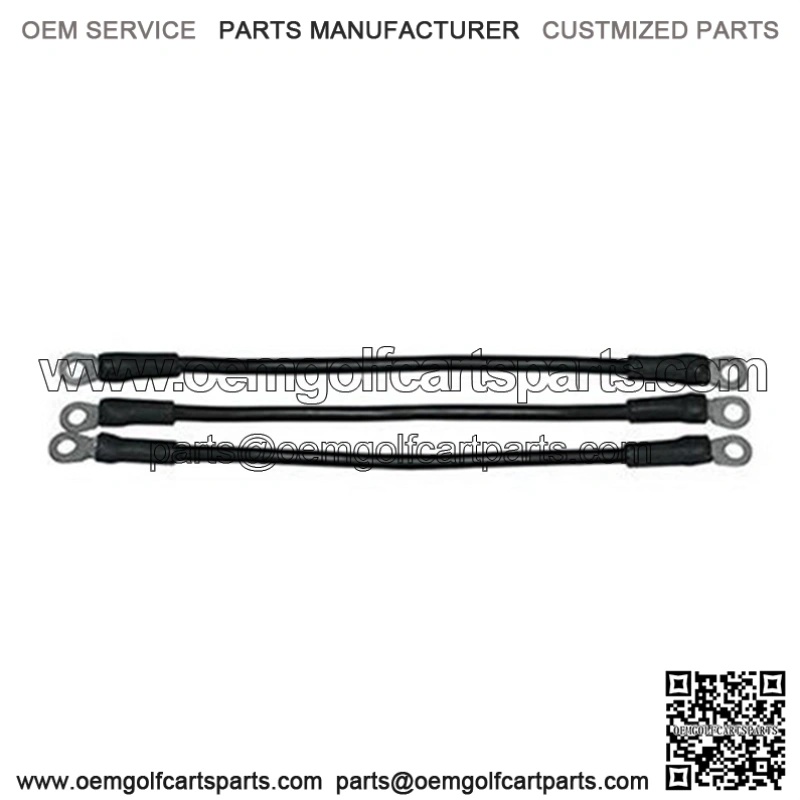 EZGO RXV Battery Cables, 6-gauge, Includes (3) 12" (for EZ-GO RXV w/ 12V Batteries 48V)