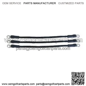 Club Car DS Battery Cables - Includes (3) x 14" 6-gauge Cable Set (For DS w/ 12V Batteries)