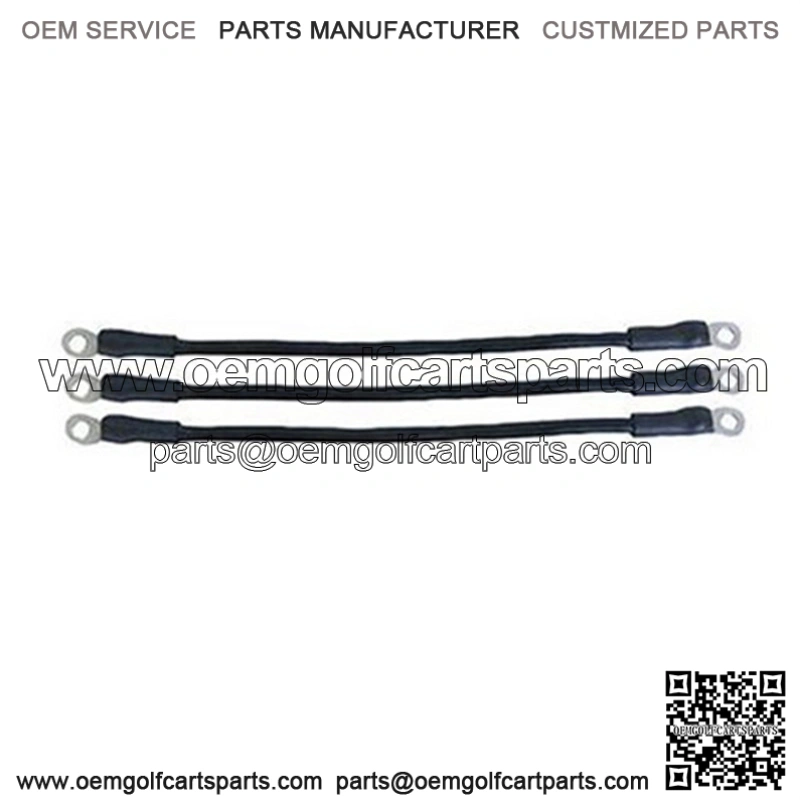 Club Car DS Battery Cables - Includes (3) x 14" 6-gauge Cable Set (For DS w/ 12V Batteries)