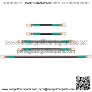 Golf Cart Battery Cable Kit for EZGO TXT, Marathon, Medalist 1994-up 36 & 48 Volt (4 Gauge, Set of 5 PCS)