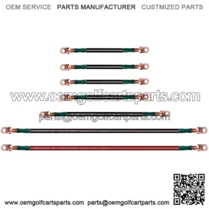 Golf Cart Battery Cables Wiring Kit for EZGO TXT & Medalist 1994-up 36 & 48 Volt, 4 Gauge 7 PCS Golf Cart Battery Cable Set