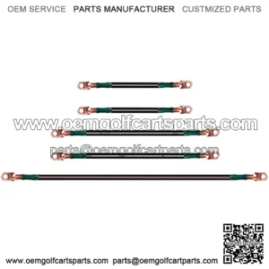 Golf Cart Battery Cables 4 Gauge for 36v EZGO TXT 94-Up Medalist/TXT, Welding Battery Pure Copper Flexible Cable with Heavy Duty Terminal Connector