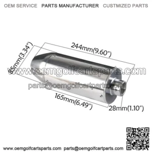 28mm Exhaust Muffler Silencer 50cc 110 125 150cc Scooter Dirt Bike KLX SSR