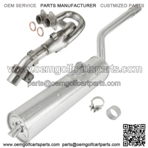 Exhaust Muffler and Pipe w/ Gaskets for Yamaha Grizzly 660 YFM660F 4X4 2002-2008