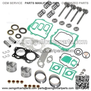 Piston & Intake Exhaust Valve & Gasket Kit For EZGO Robin 295cc 92-02 STD