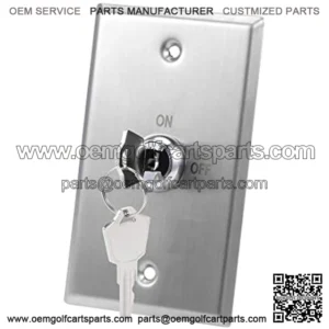 Key Switch Lock On/Off Exit Switch Emergency Door Release DPST for Access Control Panel Mount with 2 Keys