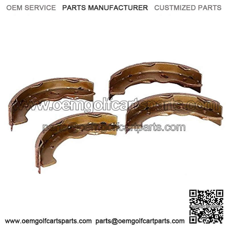 27943G01 70795G01 Golf Cart Brake Shoes, Set of 4, Fits E-Z-Go TXT (97-09.5), Workhorse 96+, Yamaha G14-G22 94-06