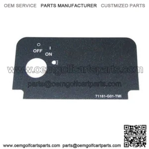 EZGO TXT/ Medalist Key Switch Decal (with On/Off and Lights)