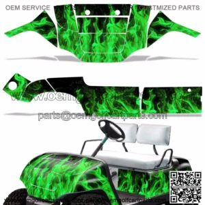 New Yamaha Golf Cart Graphic Kit Decal Sticker Parts 2 Seater Wrap 95-06 G-FLAME