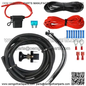 Golf Cart LED Utility Light Bar & Spotlight Wiring Kit with Push/Pull Switch