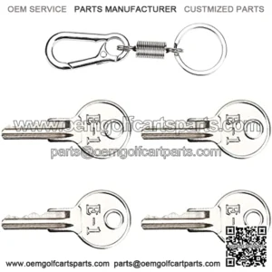 4 Pack Golf Cart Ignition Keys for EZGO 1976-up Gas & Electric, Replace OEM 17063-G1