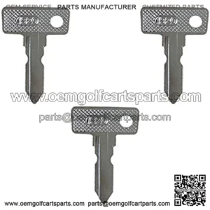 Ignition Key 1920 1012505 AM10079 3PCS for 1982-Up Club Car Ds 2004-Up Club Car Precedent Gas & Electric Golf Carts