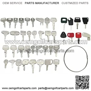 42 Heavy Equipment Construction Ignition Key Set for Case Cat Komatsu JD JCB Kubota