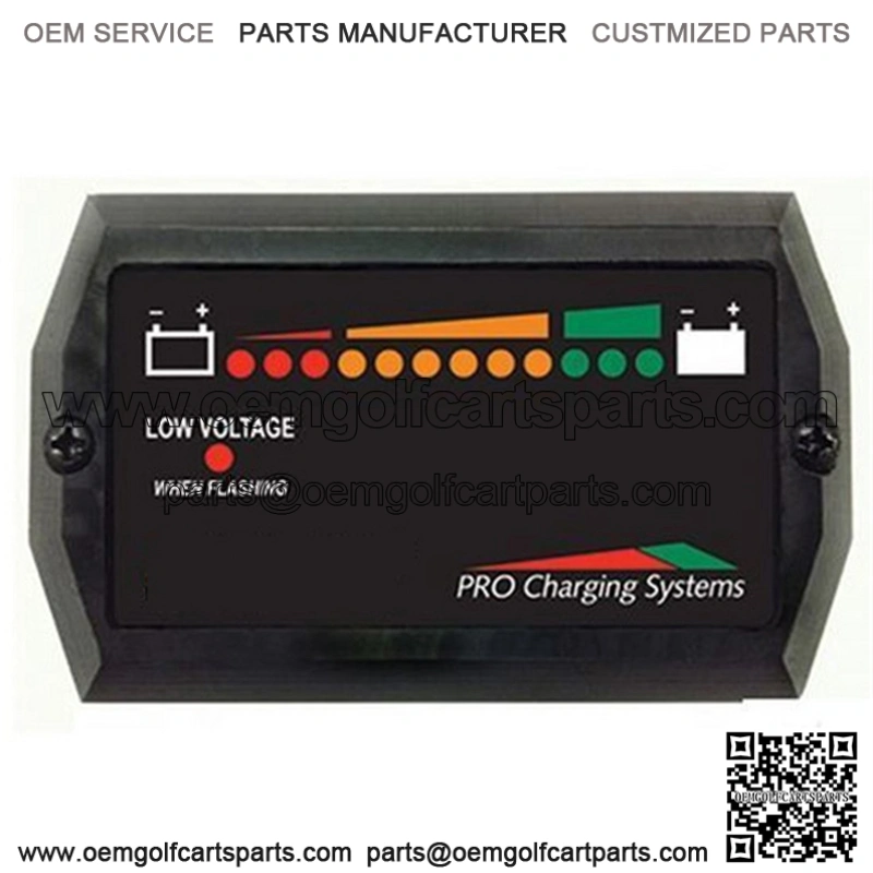 36V Dual Pro Horizontal Digital Charge Meter with Mounting Tabs