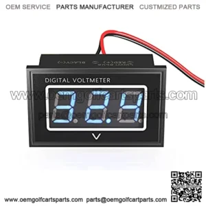 Golf Cart Digital Voltage Meter/Voltmeter 0.56"LED Battery Gauge 24V~96V Input, Universal for Club Car EZGO Yamaha Truck Boat Scooter ATV UTV