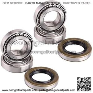 Golf Cart Front Wheel Hub Bearings & Oil Seals Kit for EZGO TXT 1976 UP Gas & Electric,OEM# 50892-G1,25146-G1, 70895G01(2 Sets)