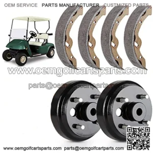 Golf Cart EZGO Brake Maintenance Kit for 1997-Up Electric EZGO TXT PDS,Incl. Brake Hub Drums & Brake Pads/Shoes, OEM# 19186G1, 70794G01, 70795G01, 27943G01(NOT FIT Gas Models)