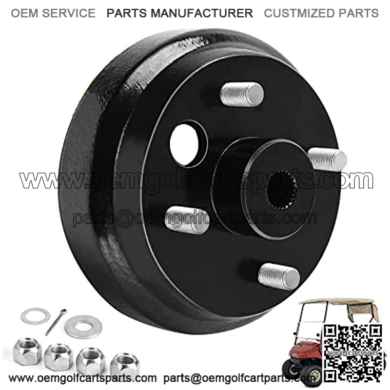 Golf Cart Brake Drum Hub Assembly for EZGO TXT PDS 1982-up Electric & 1982-1993 2-Cycle Gas, Replace OEM# 19186G1P
