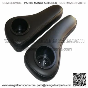 Rear Seat Arm Rests- Black for EZGO, Club Car & Yamaha Golf Carts