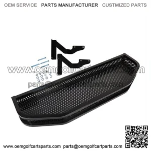 For EZGO RXV Golf Cart Front Clay Cargo Basket Black with Mounting Brackets