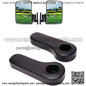 Golf cart Side Mirrors & Golf Cart Rear Seat Kit Arm Rest Set with Cup Holder for Golf Carts EzGo Yamaha