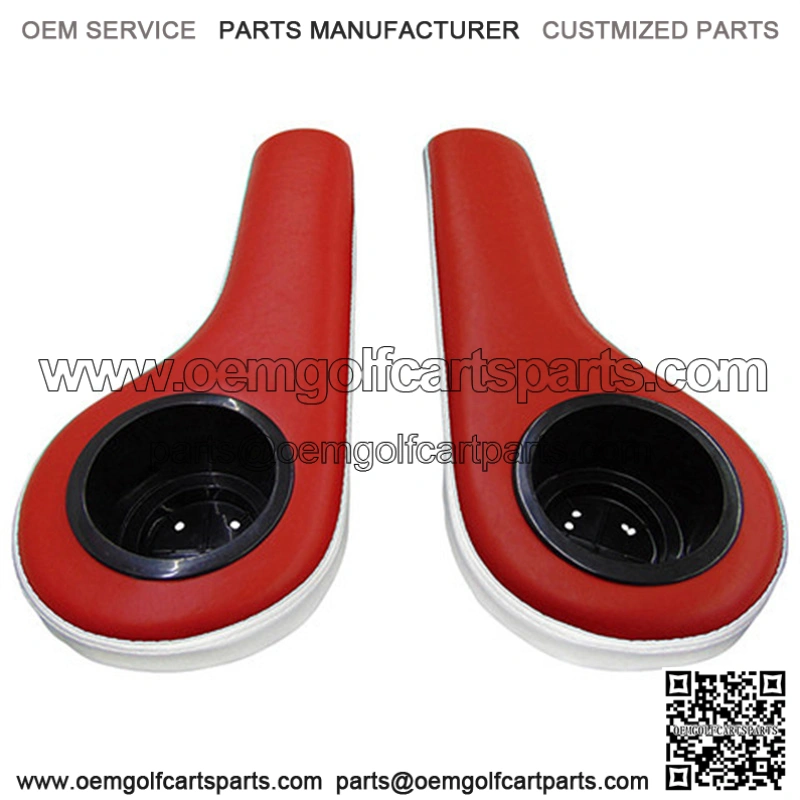 Red/ Golf Cart Cup Holder Rear Seat Arm Rest Cushion (Fits EZGO, Club Car & Yamaha)