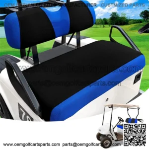 Golf Cart Seat Covers Front Set for EZGO TXT RXV & Club Car DS Cart Parts - Blue
