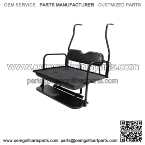Folding Rear Flip Back Seat Kit For Club Car Golf Cart DS Black 2000-2013